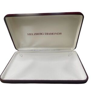Helzberg Diamonds White and Burgundy Logo Jewelry Box